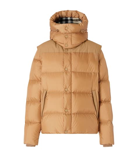 burberry detachable sleeve puffer jacket|vintage burberry puffer jacket.